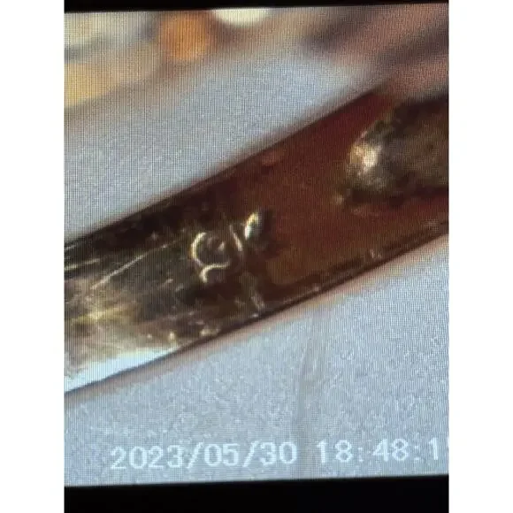 9k Yellow Gold Topaz & Diamond Ring SZ 8 / 3 Grams - Picture 5 of 8